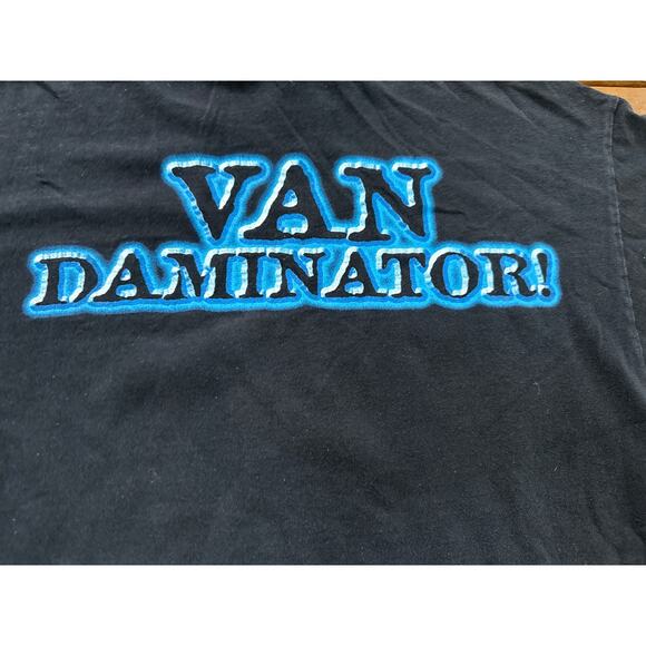 Vintage 2001 Rob Van Dam Shirt L Black Van Daminator WWE WWF Wrestling RVD - Picture 7 of 7